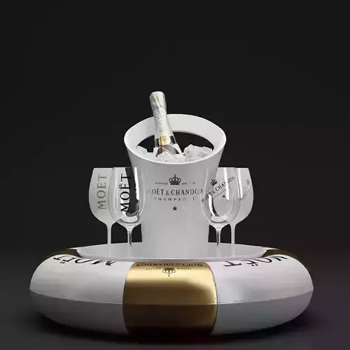Decorative Champagne 2 3D model