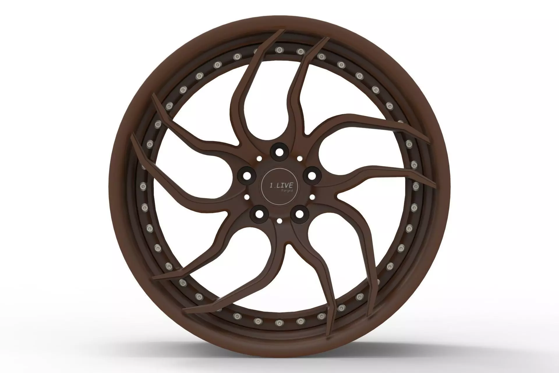 Modular 3 Piece Forged Wheel 3D model_0