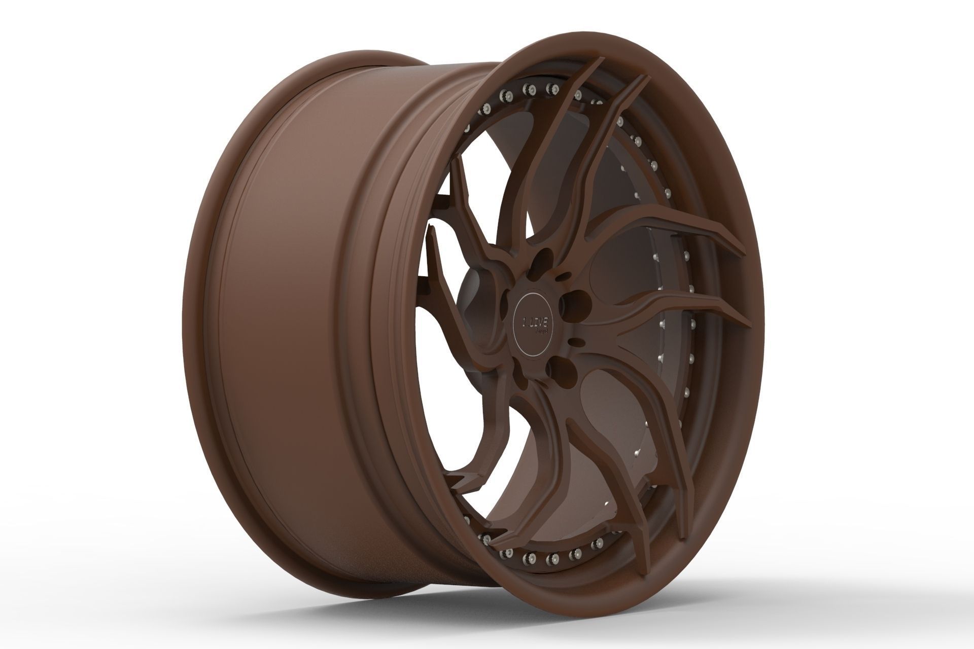 Modular 3 Piece Forged Wheel 3D model_1