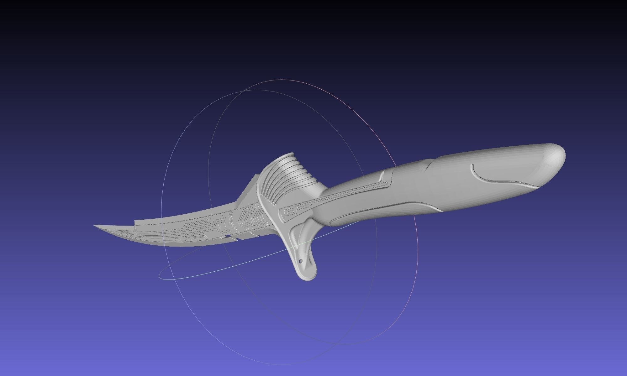 Alita Battle Angel Damaskus Sword Movie Version Assembly 3D print model_67