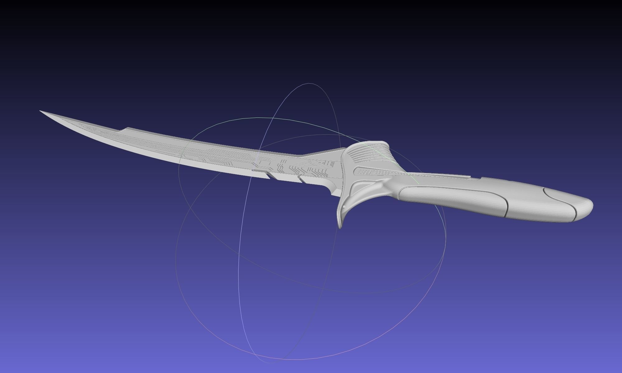 Alita Battle Angel Damaskus Sword Movie Version Assembly 3D print model_56
