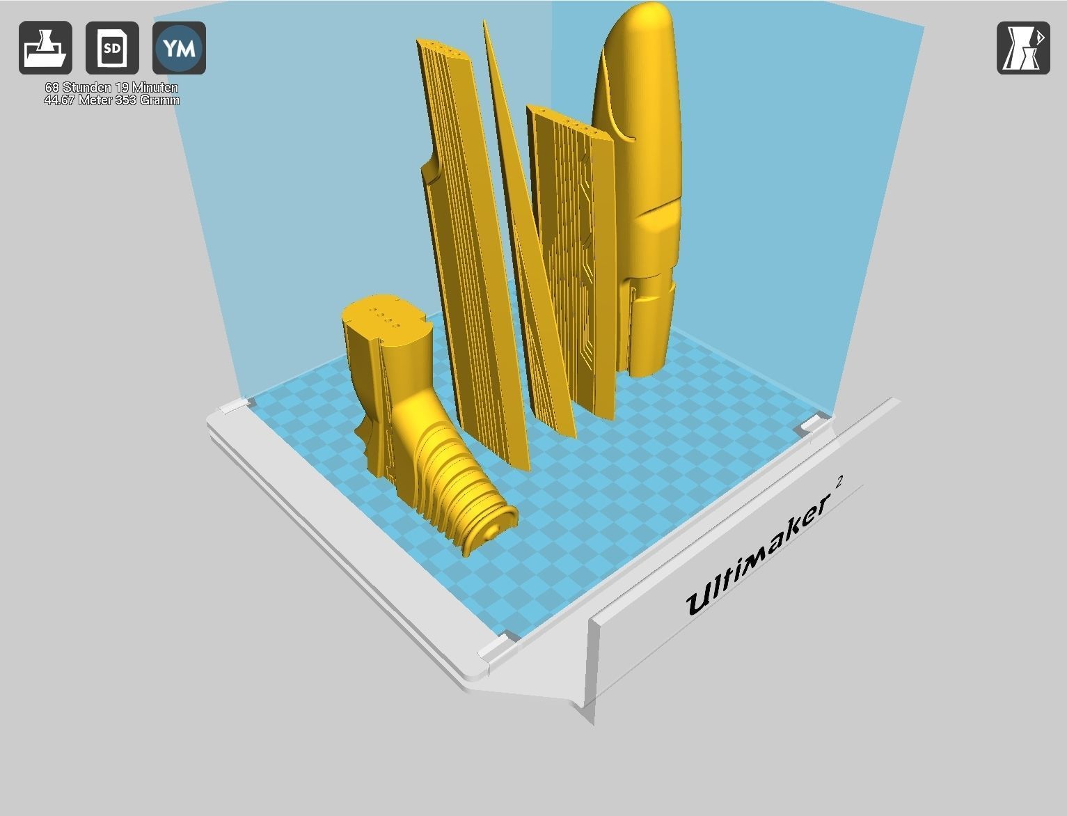 Alita Battle Angel Damaskus Sword Movie Version Assembly 3D print model_100