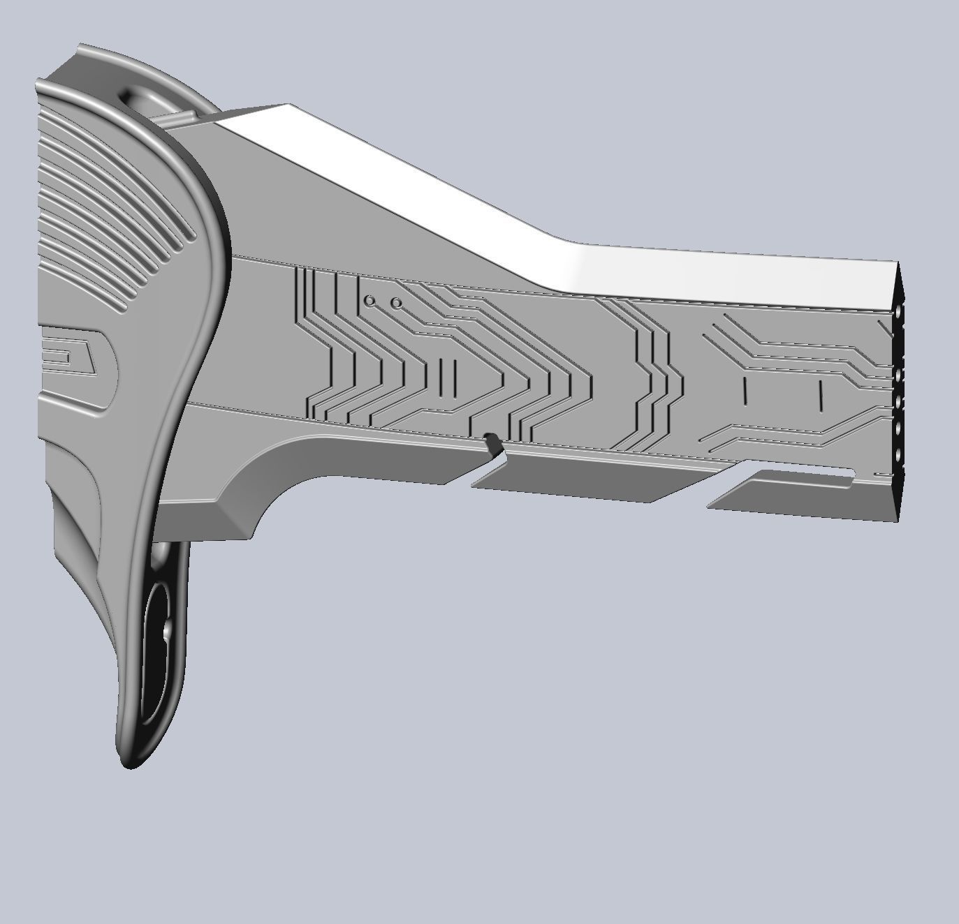 Alita Battle Angel Damaskus Sword Movie Version Assembly 3D print model_15