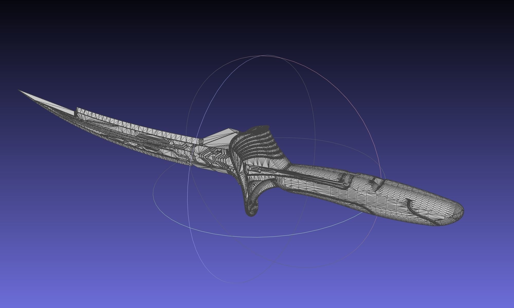 Alita Battle Angel Damaskus Sword Movie Version Assembly 3D print model_61