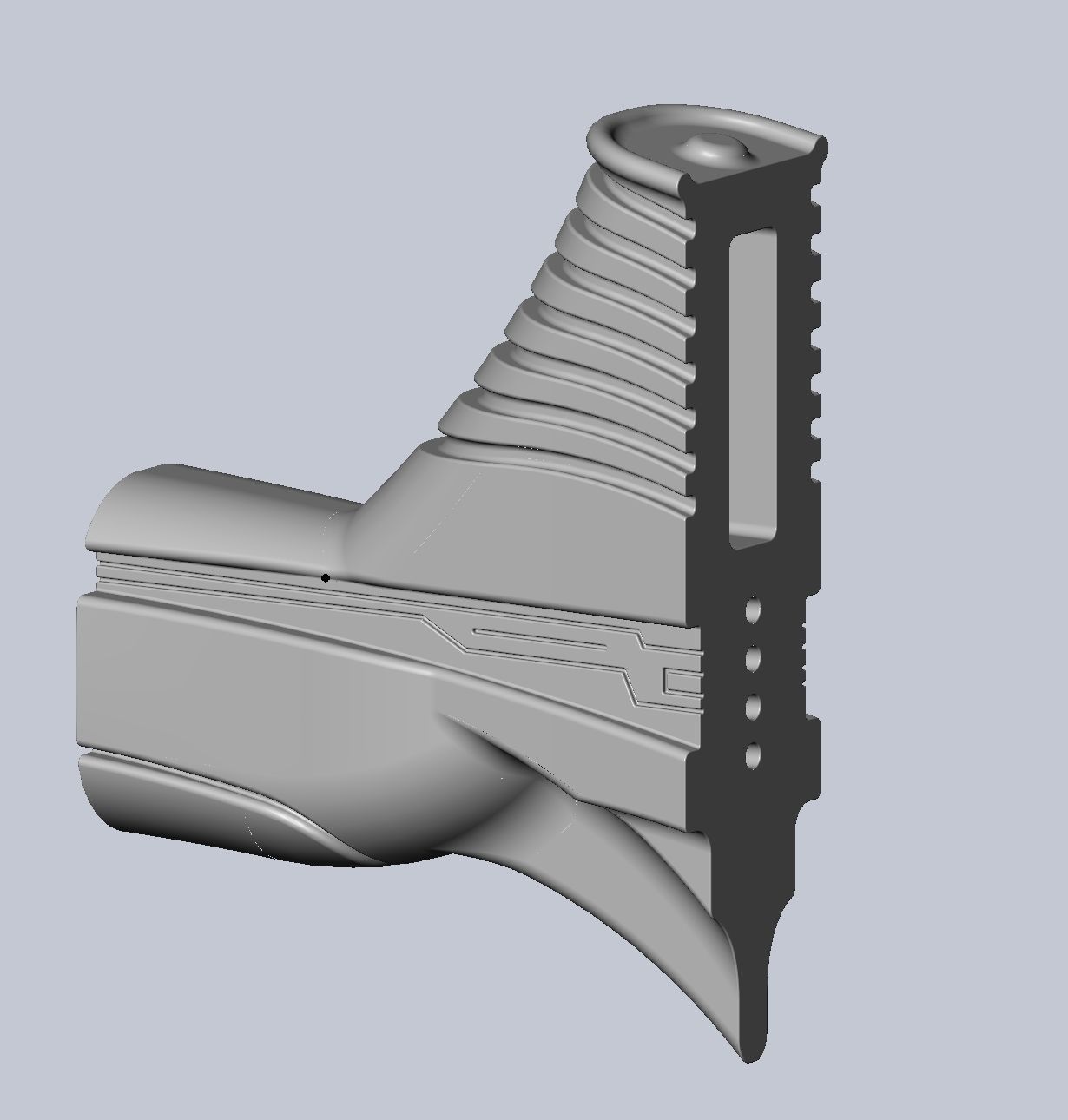 Alita Battle Angel Damaskus Sword Movie Version Assembly 3D print model_10