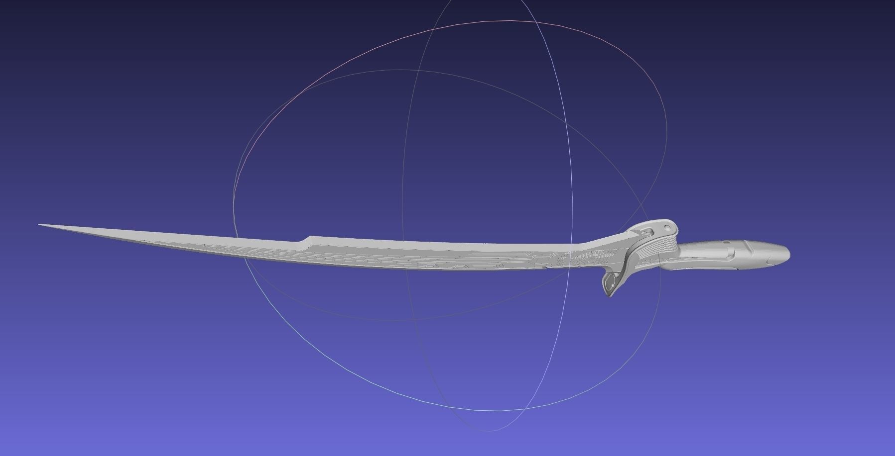 Alita Battle Angel Damaskus Sword Movie Version Assembly 3D print model_44
