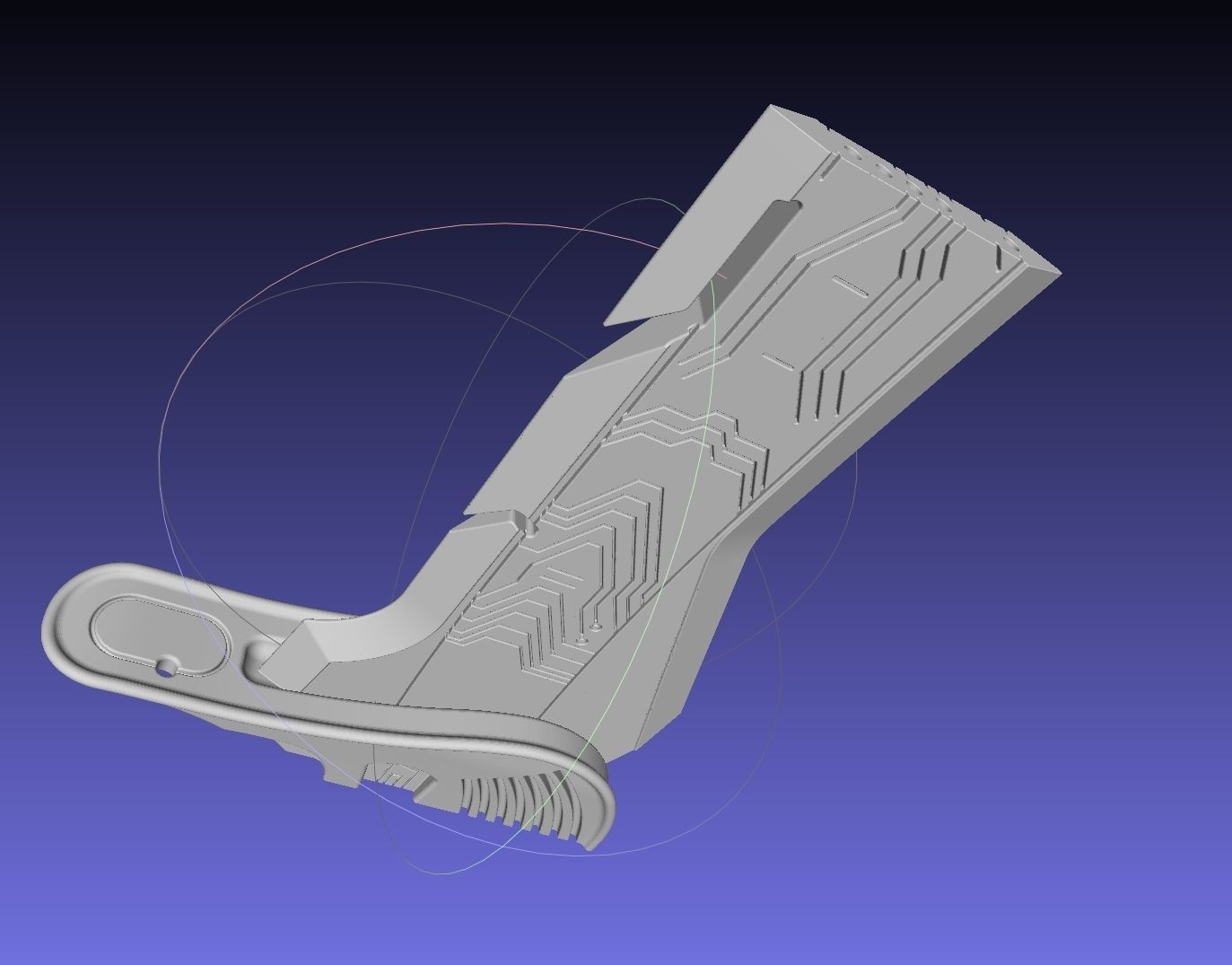 Alita Battle Angel Damaskus Sword Movie Version Assembly 3D print model_16