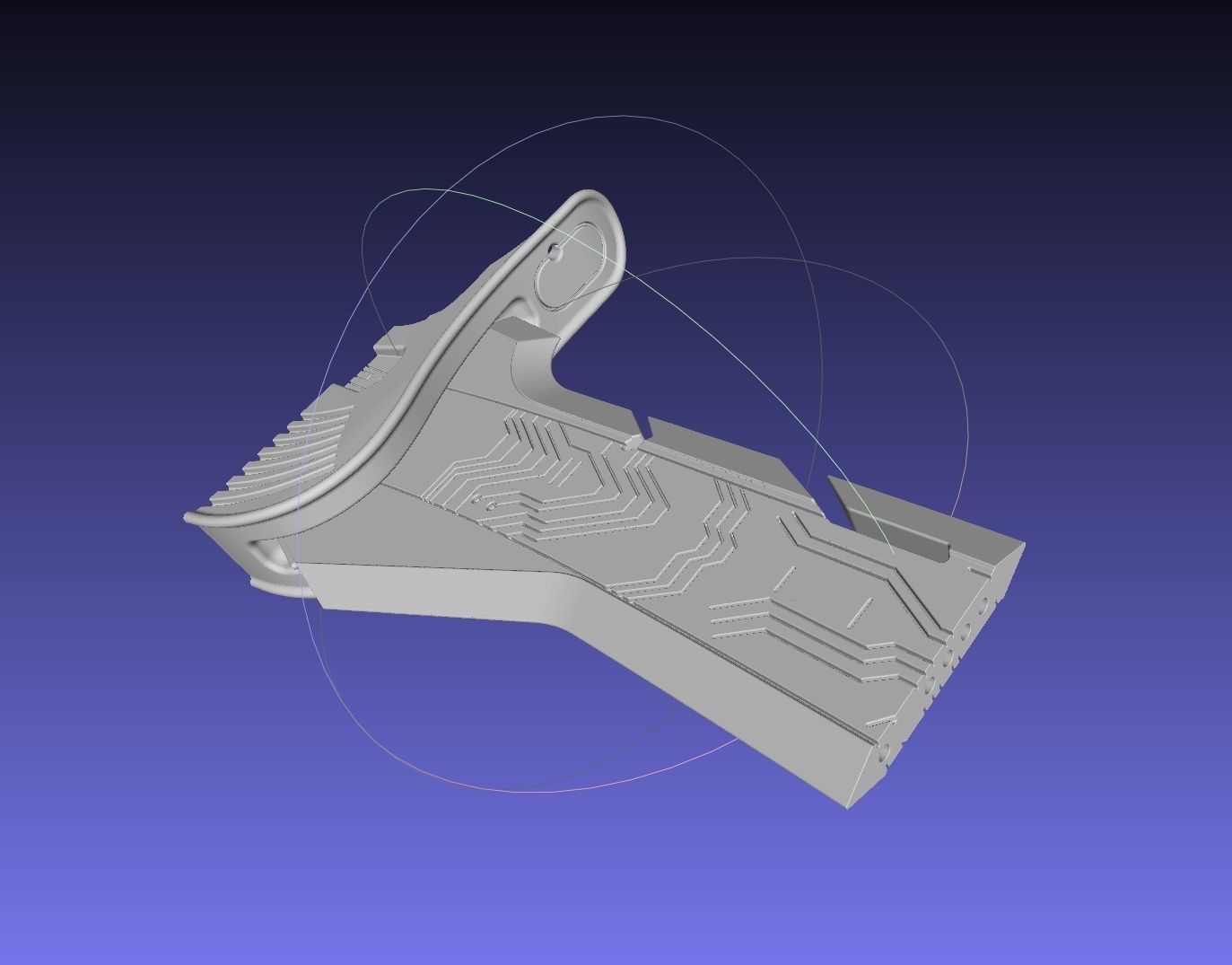 Alita Battle Angel Damaskus Sword Movie Version Assembly 3D print model_18