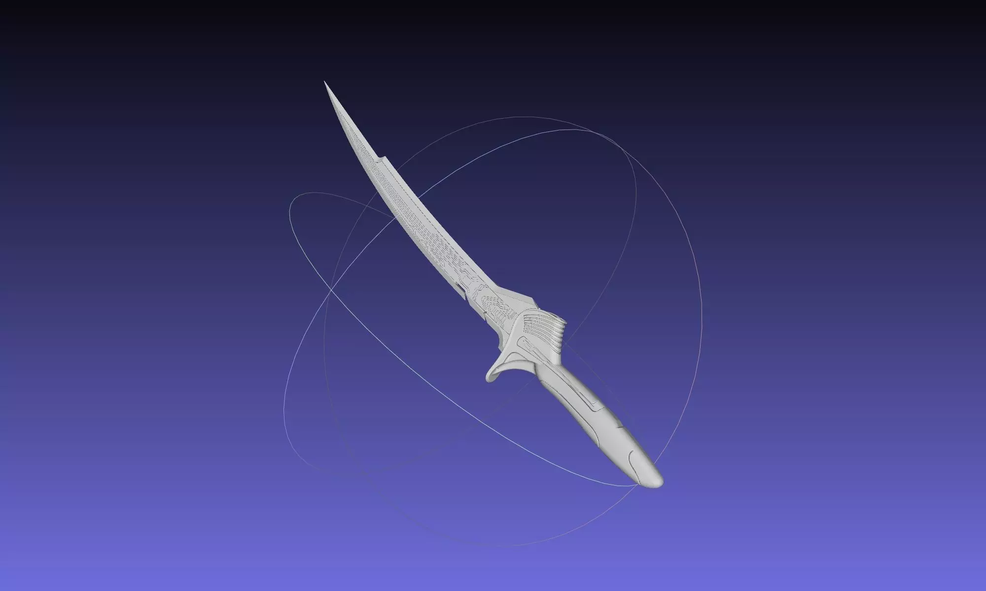 Alita Battle Angel Damaskus Sword Movie Version Assembly 3D print model_0