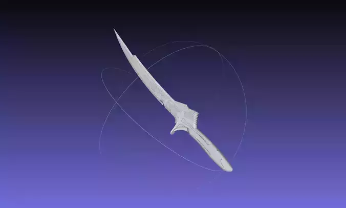 Alita Battle Angel Damaskus Sword Movie Version Assembly 3D print model
