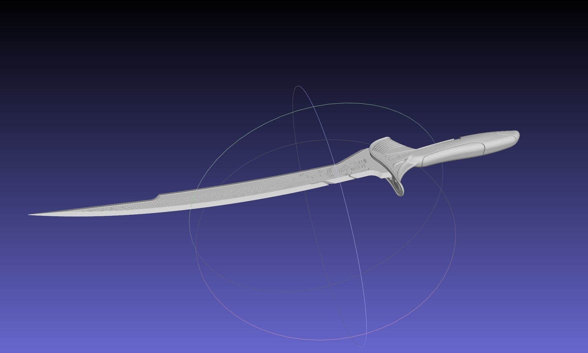 Alita Battle Angel Damaskus Sword Movie Version Assembly 3D print model_57