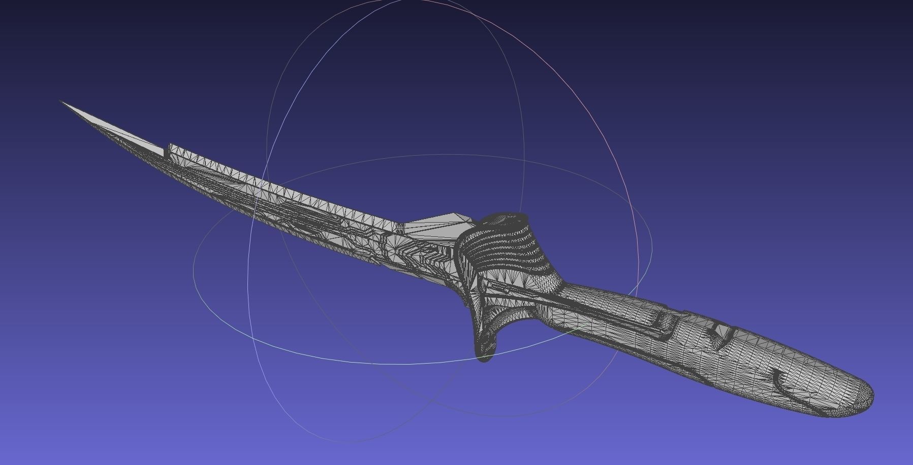 Alita Battle Angel Damaskus Sword Movie Version Assembly 3D print model_19