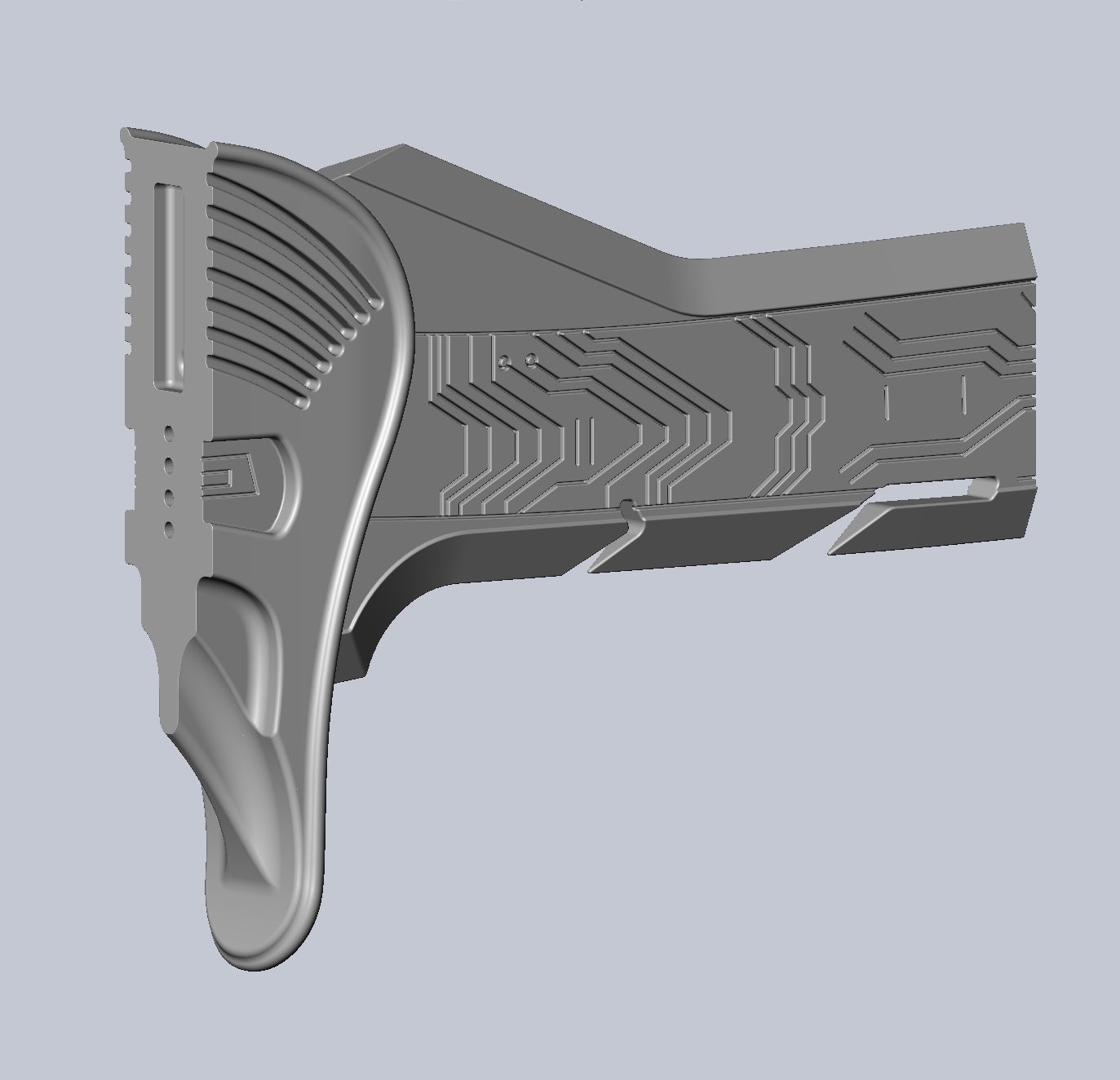 Alita Battle Angel Damaskus Sword Movie Version Assembly 3D print model_13