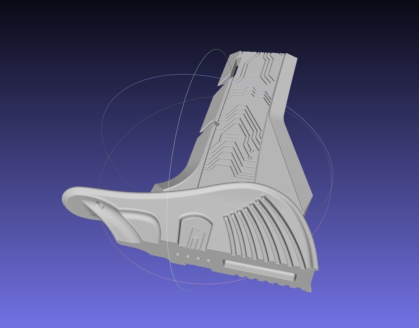 Alita Battle Angel Damaskus Sword Movie Version Assembly 3D print model_20