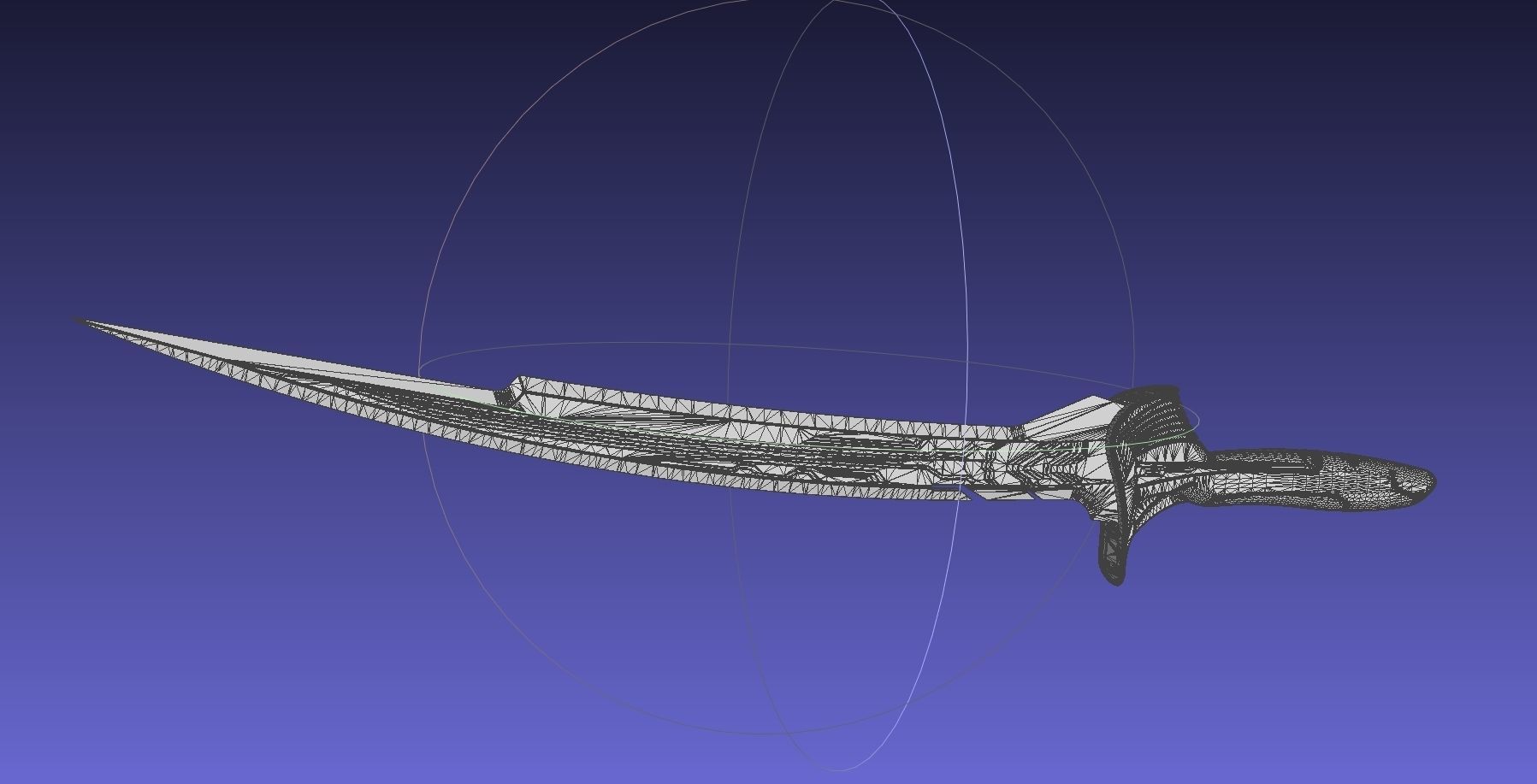 Alita Battle Angel Damaskus Sword Movie Version Assembly 3D print model_41