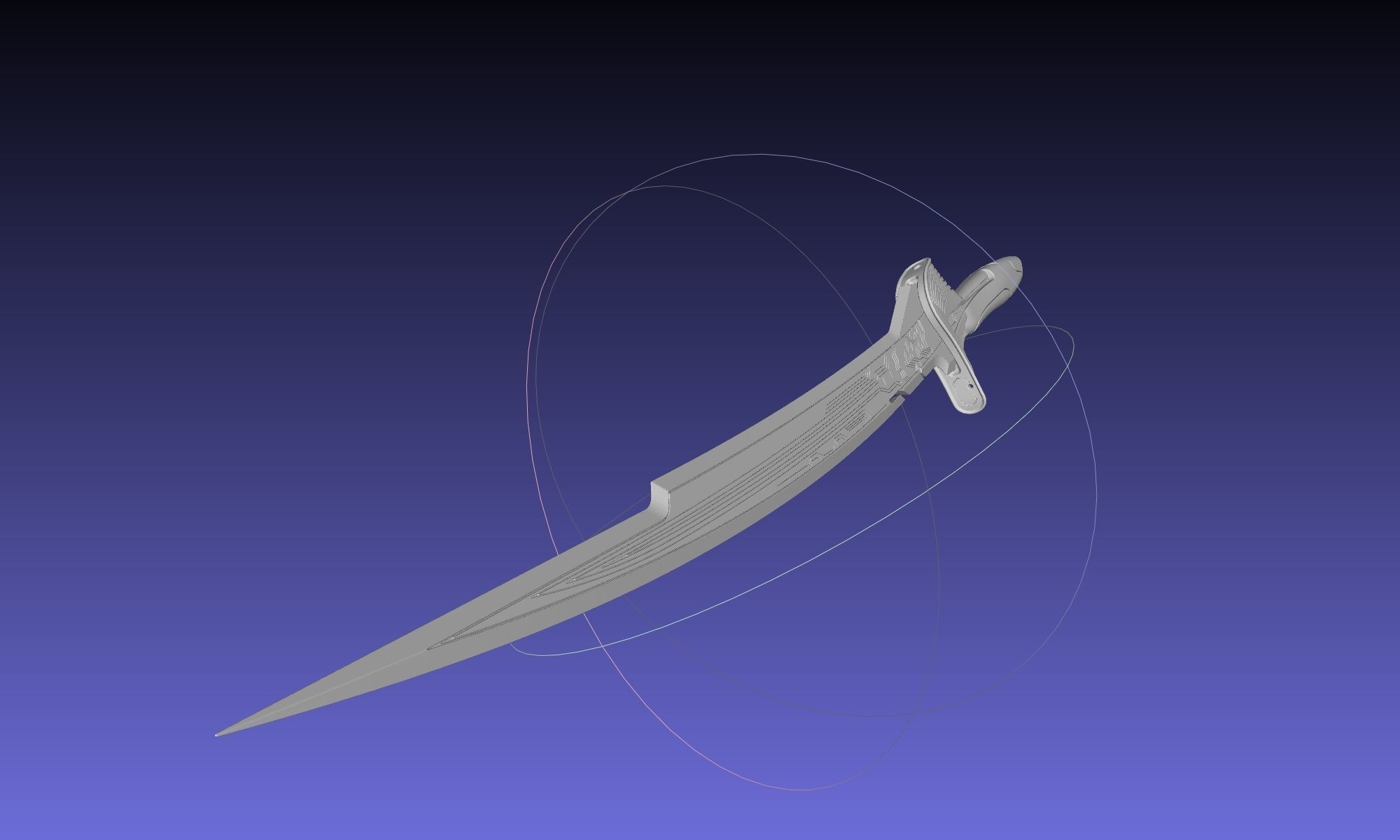 Alita Battle Angel Damaskus Sword Movie Version Assembly 3D print model_66