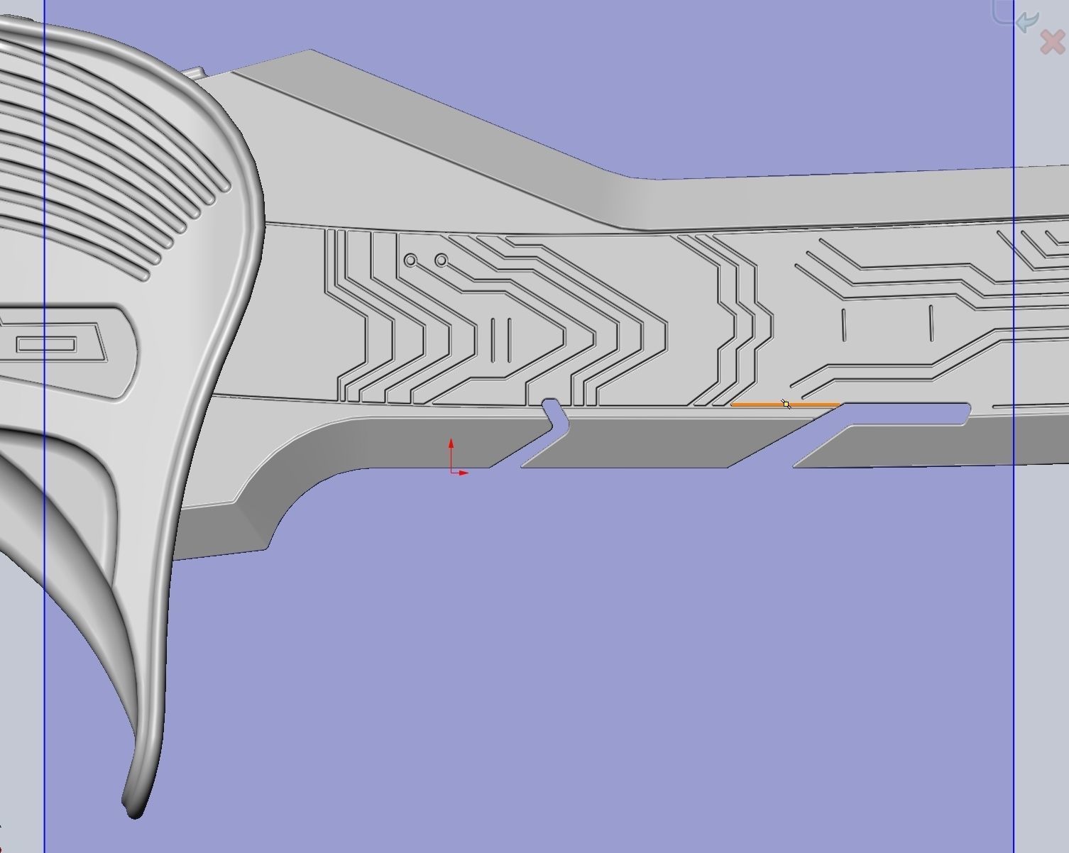 Alita Battle Angel Damaskus Sword Movie Version Assembly 3D print model_24