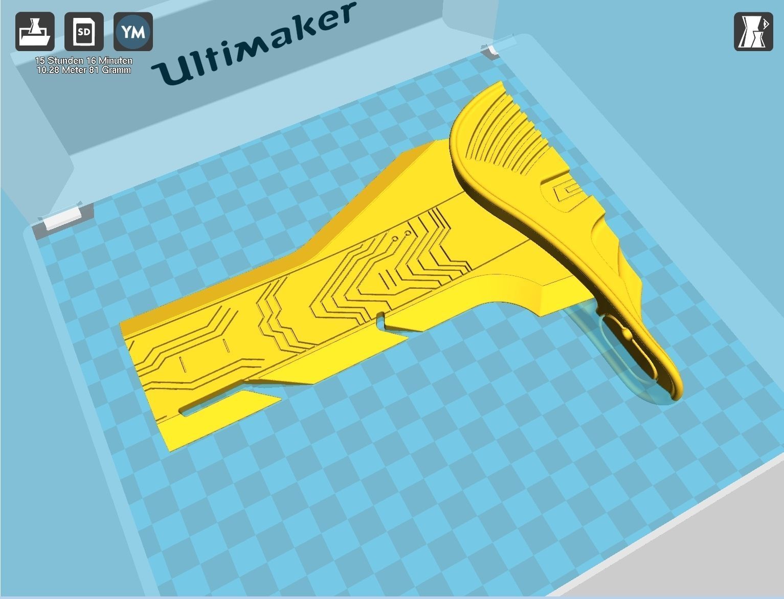 Alita Battle Angel Damaskus Sword Movie Version Assembly 3D print model_77