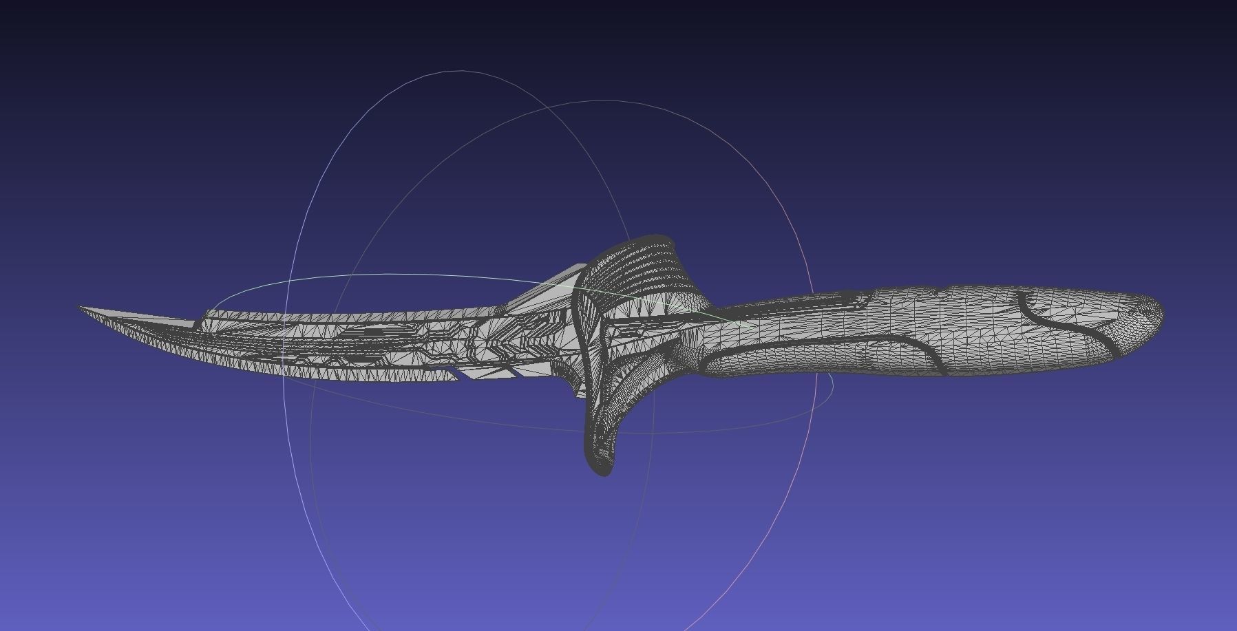 Alita Battle Angel Damaskus Sword Movie Version Assembly 3D print model_40