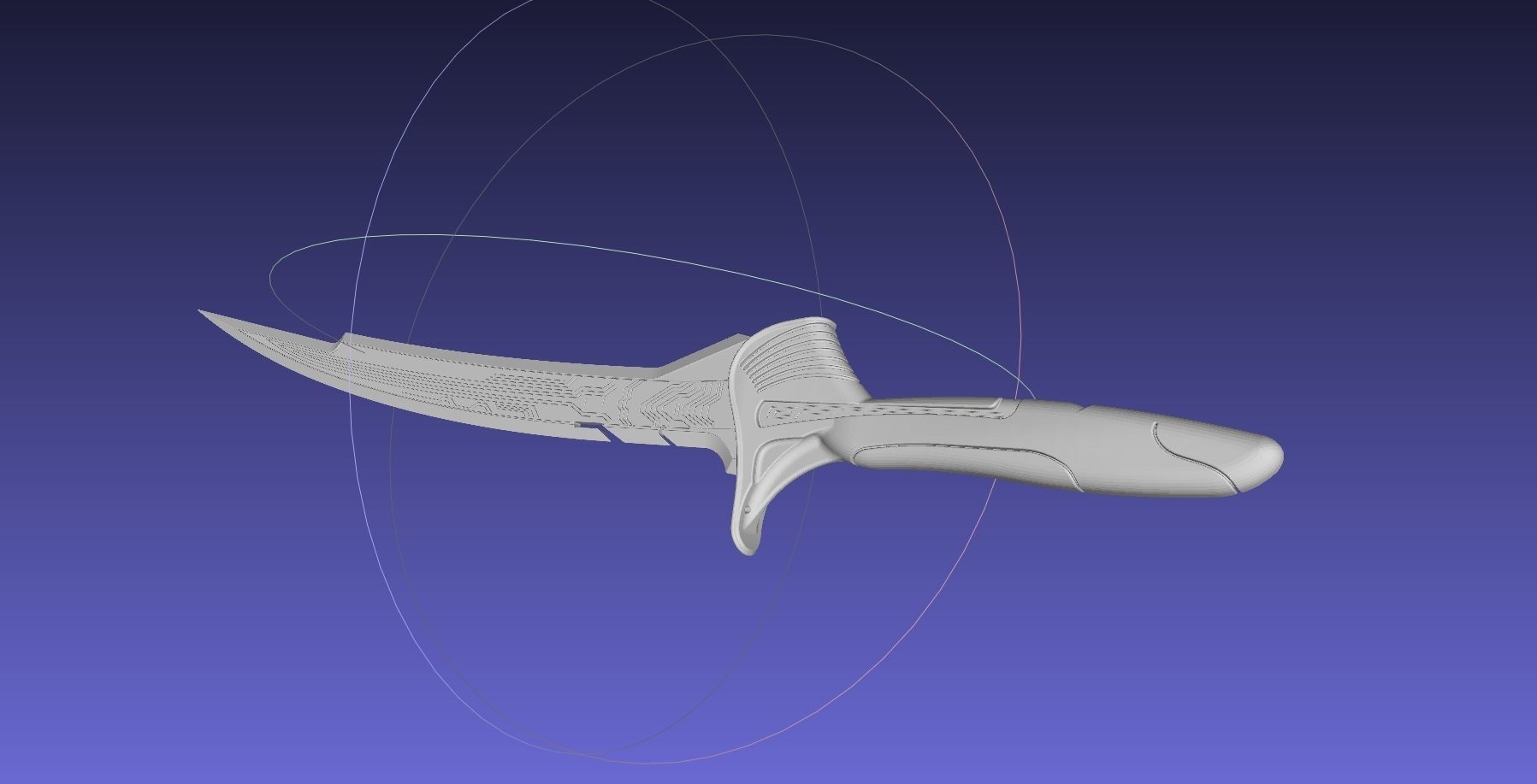 Alita Battle Angel Damaskus Sword Movie Version Assembly 3D print model_46