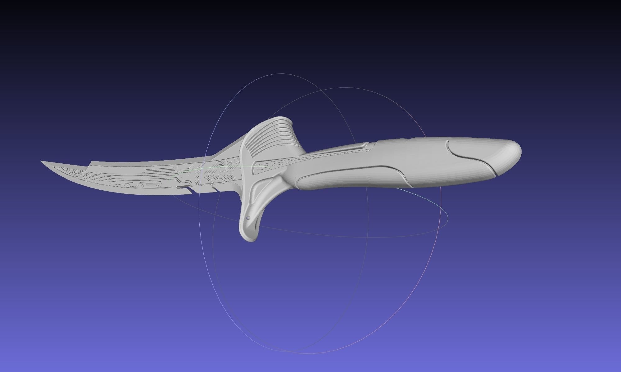 Alita Battle Angel Damaskus Sword Movie Version Assembly 3D print model_54