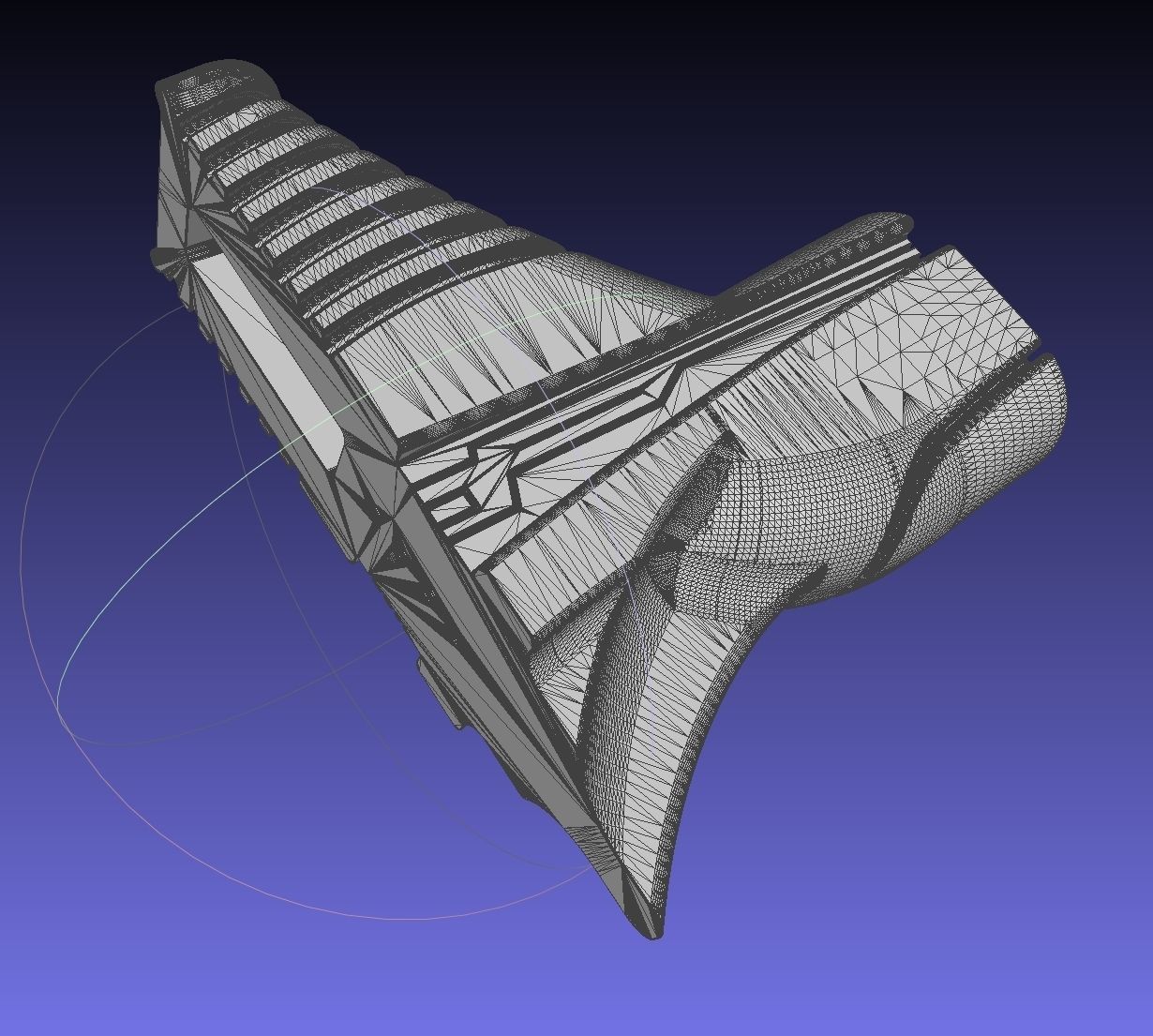 Alita Battle Angel Damaskus Sword Movie Version Assembly 3D print model_12