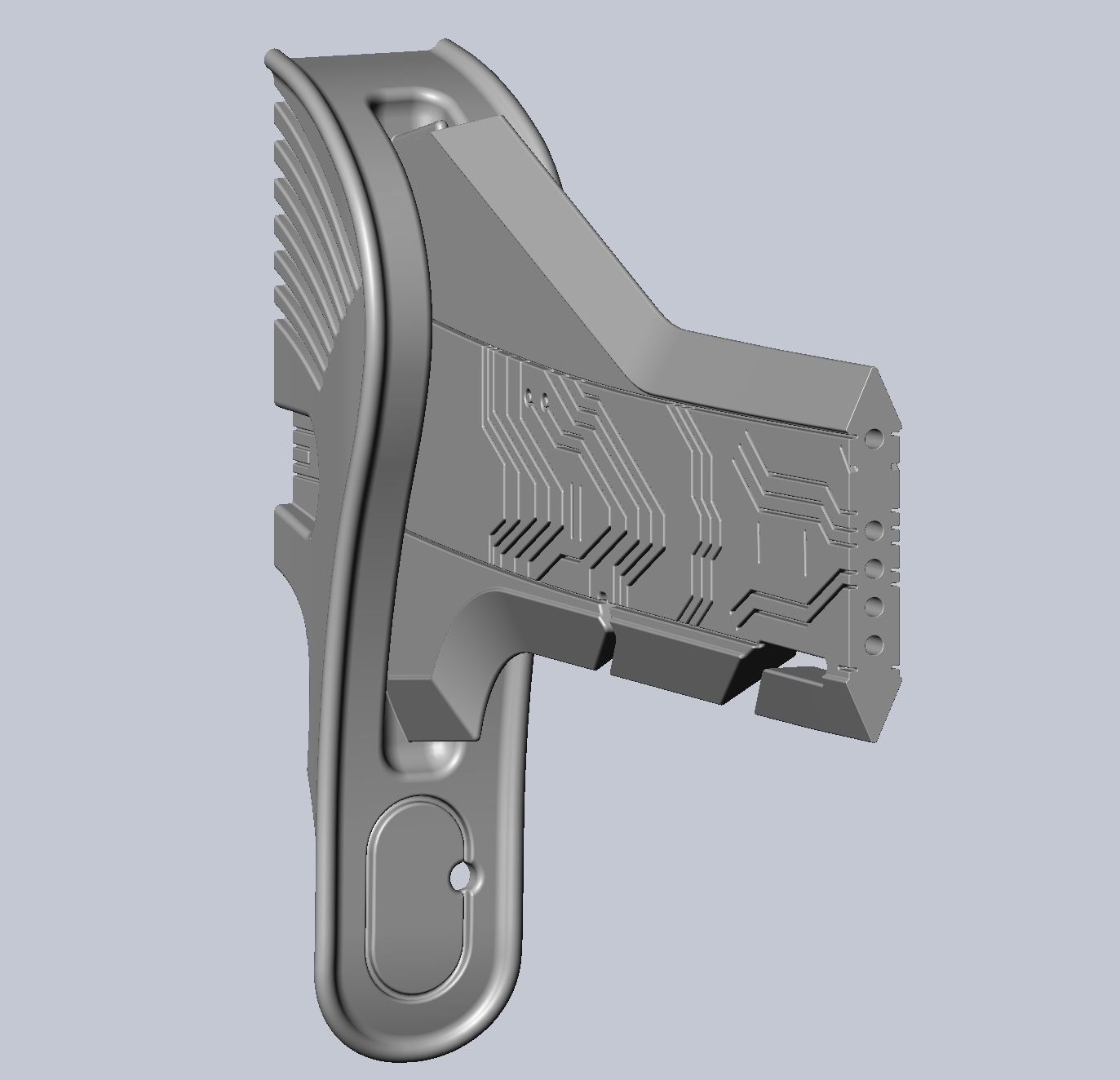 Alita Battle Angel Damaskus Sword Movie Version Assembly 3D print model_3