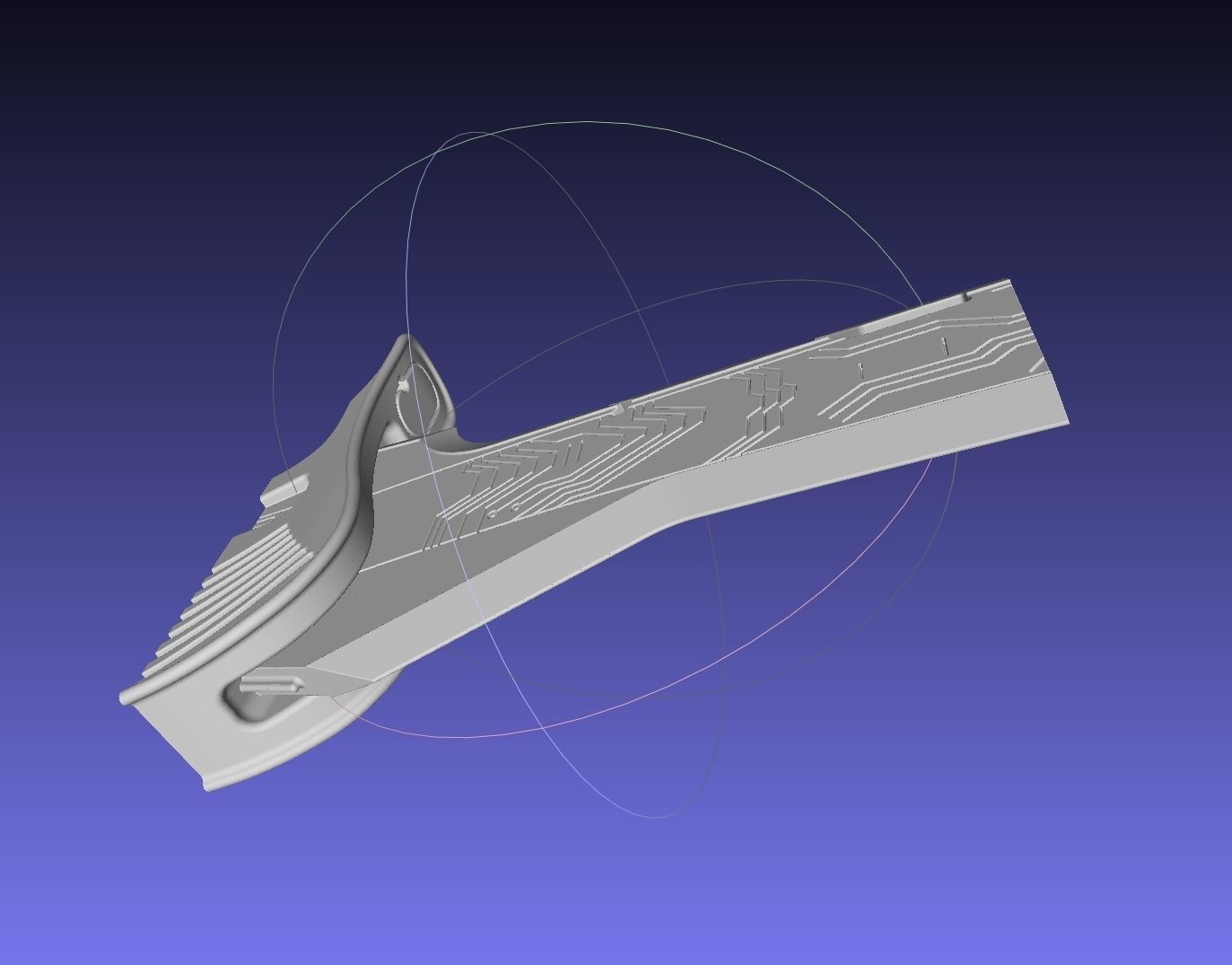 Alita Battle Angel Damaskus Sword Movie Version Assembly 3D print model_17