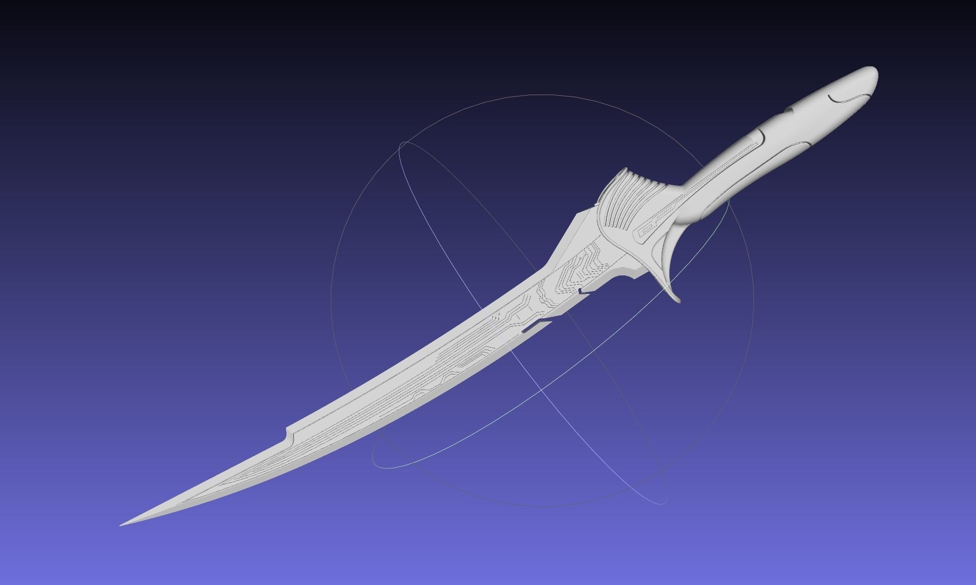 Alita Battle Angel Damaskus Sword Movie Version Assembly 3D print model_65