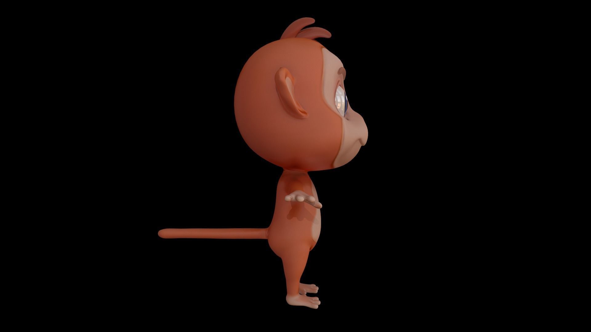Asset - Cartoons - Animal - Monkey - Rig 3D model_16