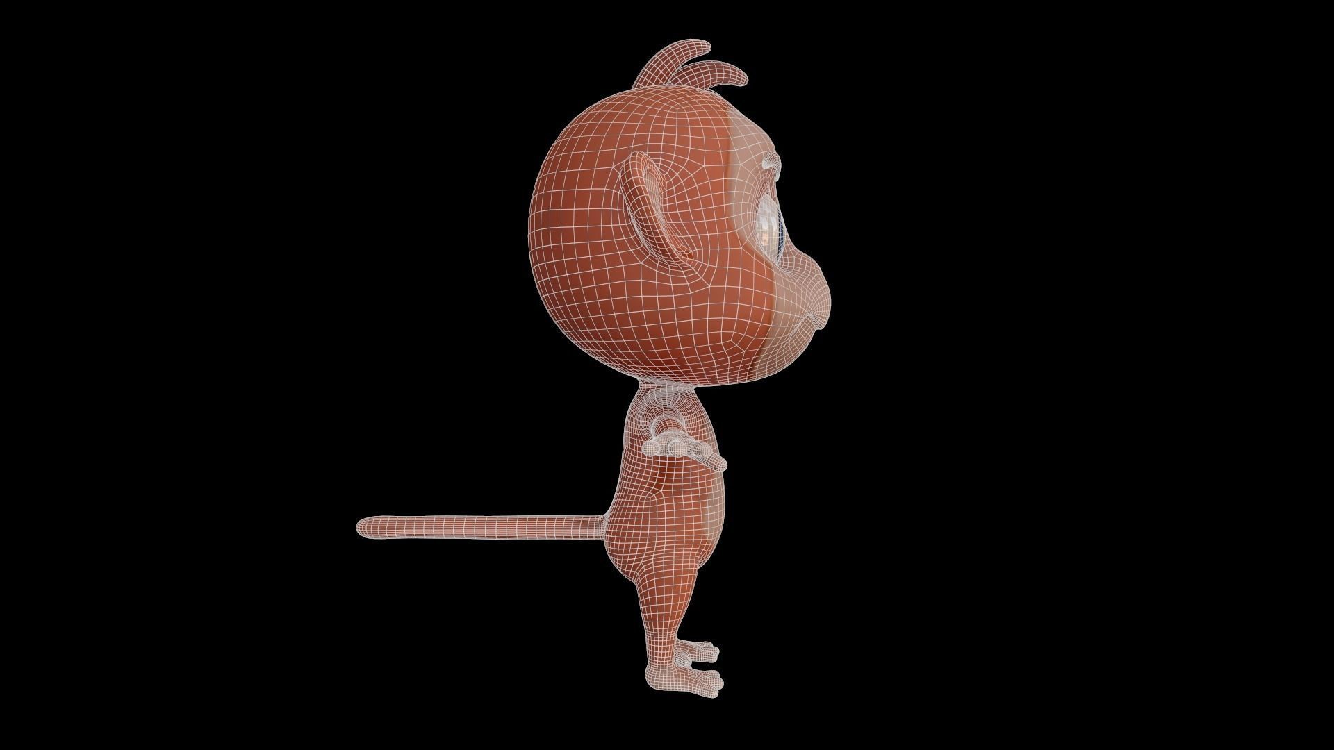 Asset - Cartoons - Animal - Monkey - Rig 3D model_7
