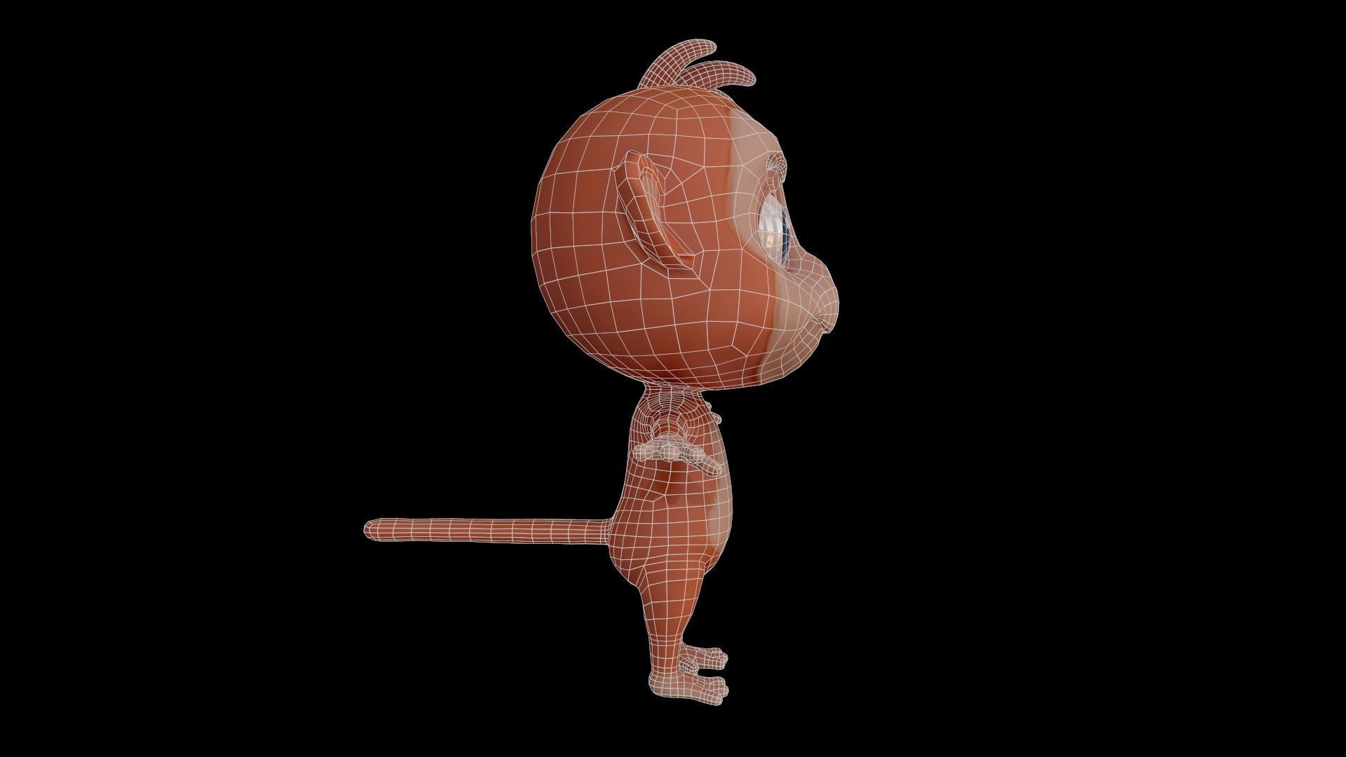 Asset - Cartoons - Animal - Monkey - Rig 3D model_12