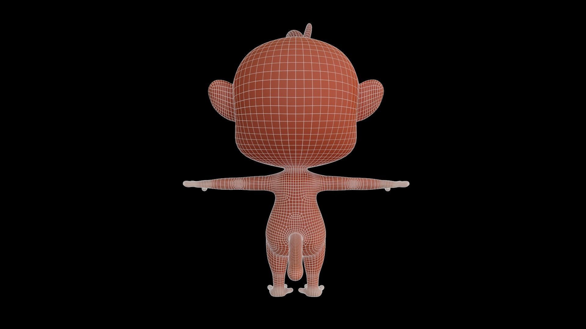 Asset - Cartoons - Animal - Monkey - Rig 3D model_4