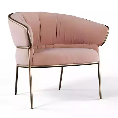 SHU-YING Fabric lounge chair 3D model