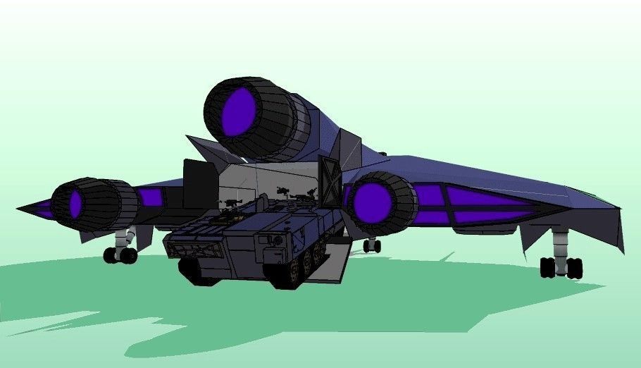 SQ Tamer - Multirole space corvette Conqueror class - parked 3D print model_3