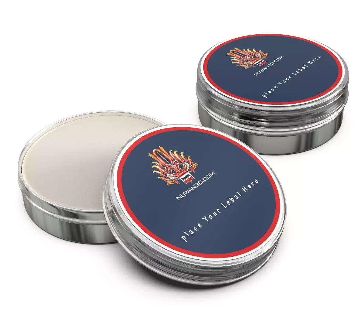 Cosmetic tin can 3D model 3D model