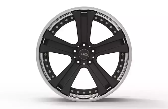 Modular 3 Piece Forged Wheel 3D model 3D model
