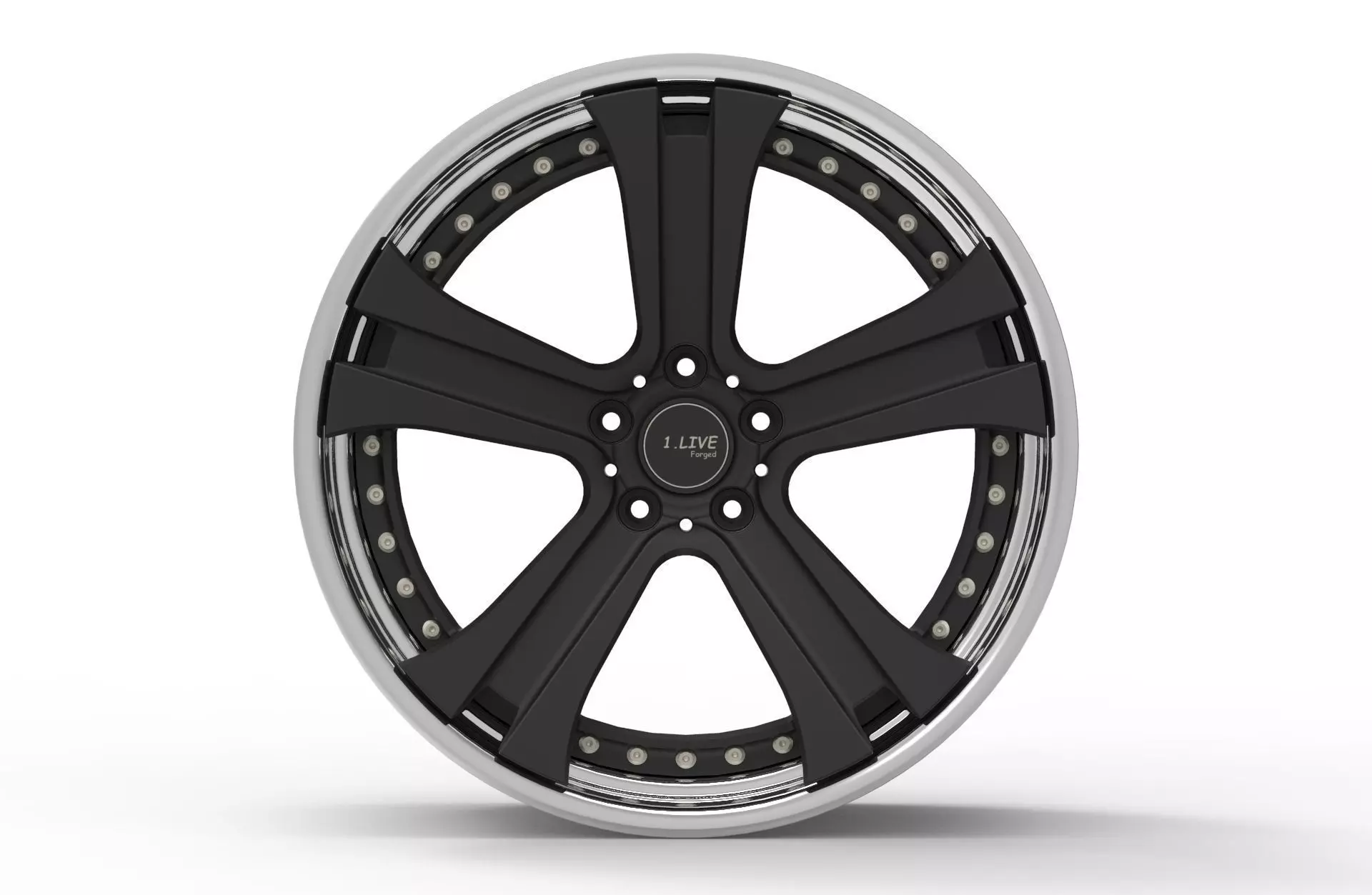 Modular 3 Piece Forged Wheel 3D model 3D model_0