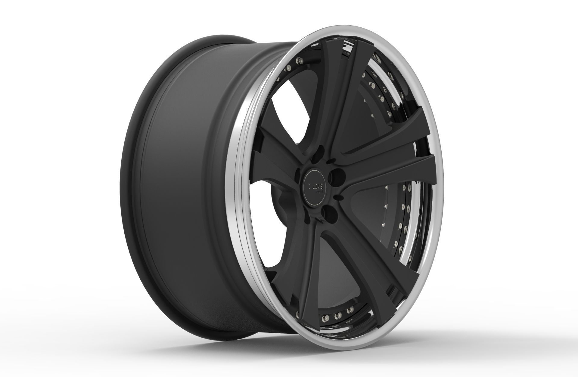 Modular 3 Piece Forged Wheel 3D model 3D model_1
