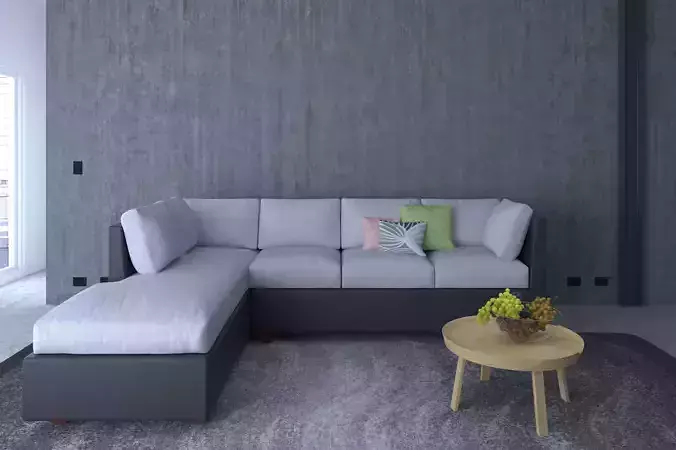 Interior Sofa Scene - 3DSMax - Vray 3D model