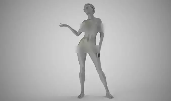 Standing Young Woman