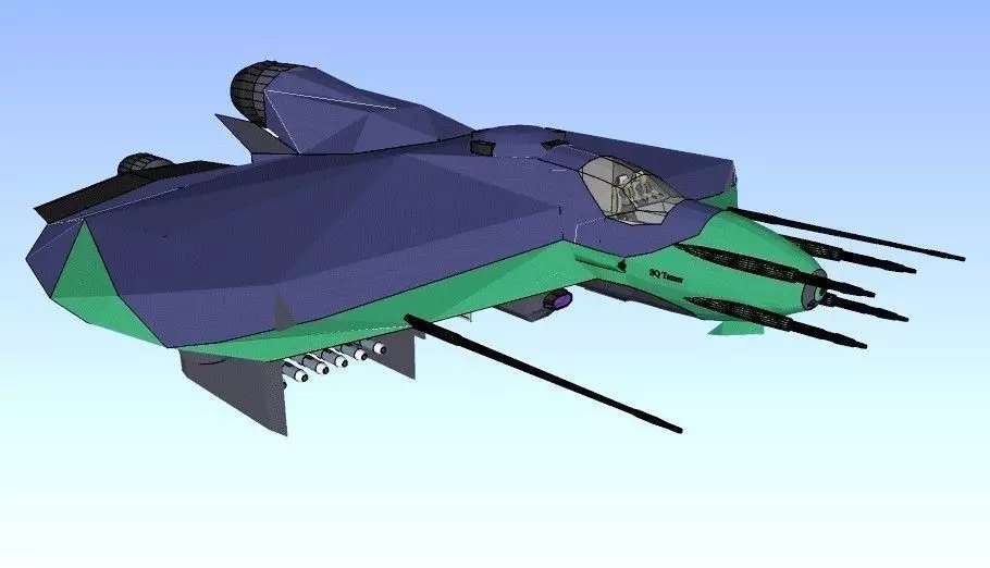 SQ Tamer - Multirole space corvette Conqueror class 3D print model_0