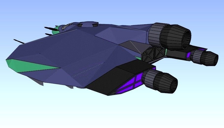 SQ Tamer - Multirole space corvette Conqueror class 3D print model_1