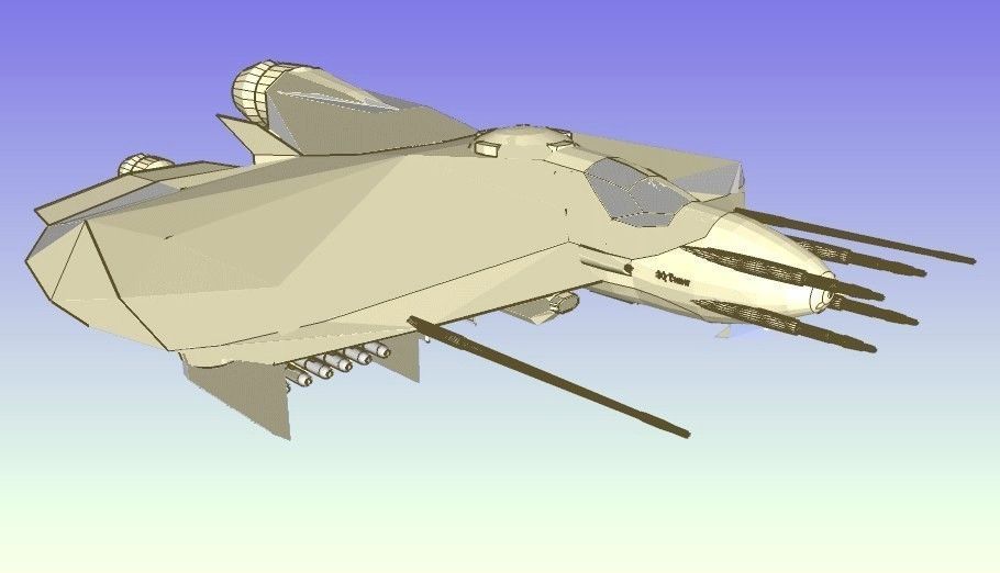 SQ Tamer - Multirole space corvette Conqueror class 3D print model_4