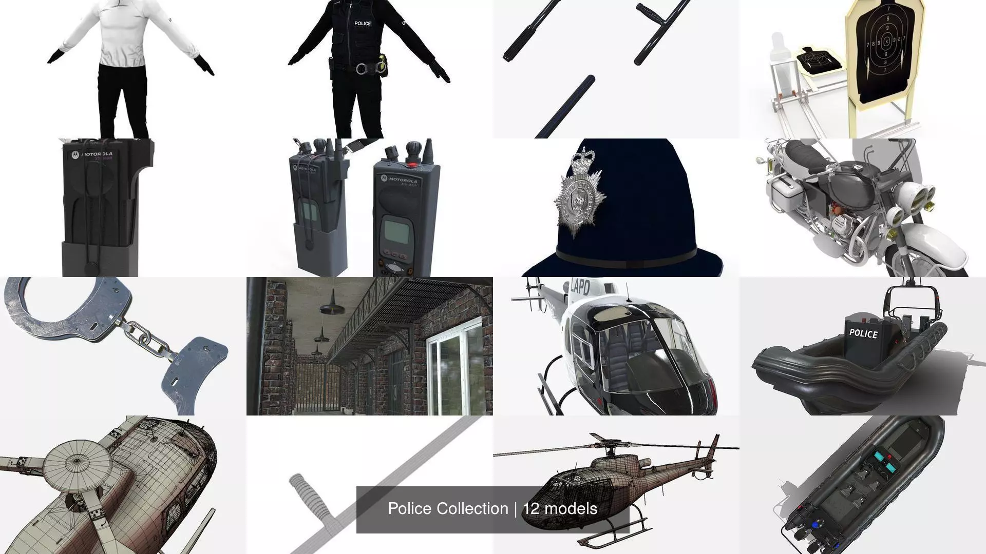 Police - Law Enforcement Pack 3D Model Collection_0