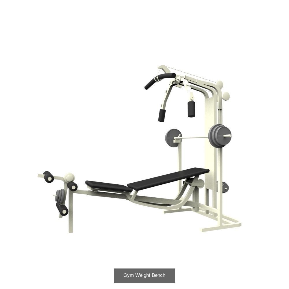 Gym Exercise Workout Pack 3D Model Collection_4