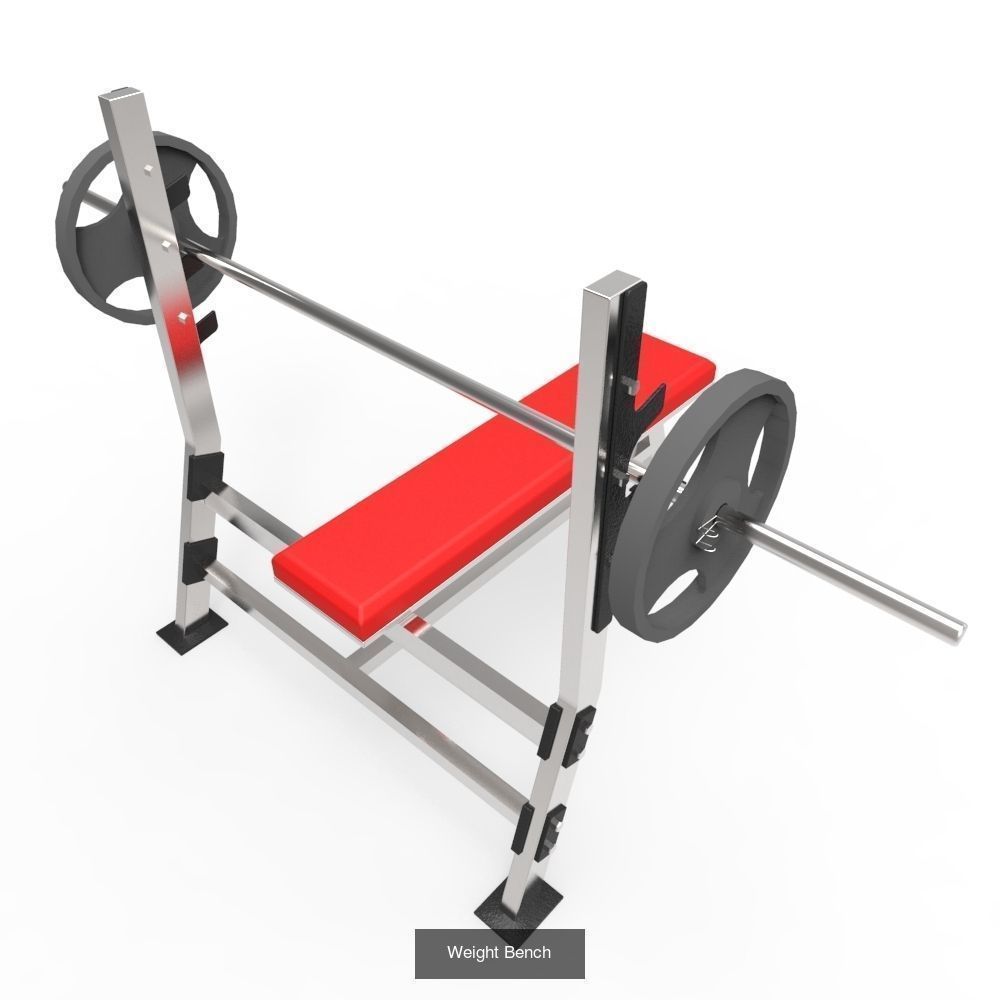 Gym Exercise Workout Pack 3D Model Collection_3
