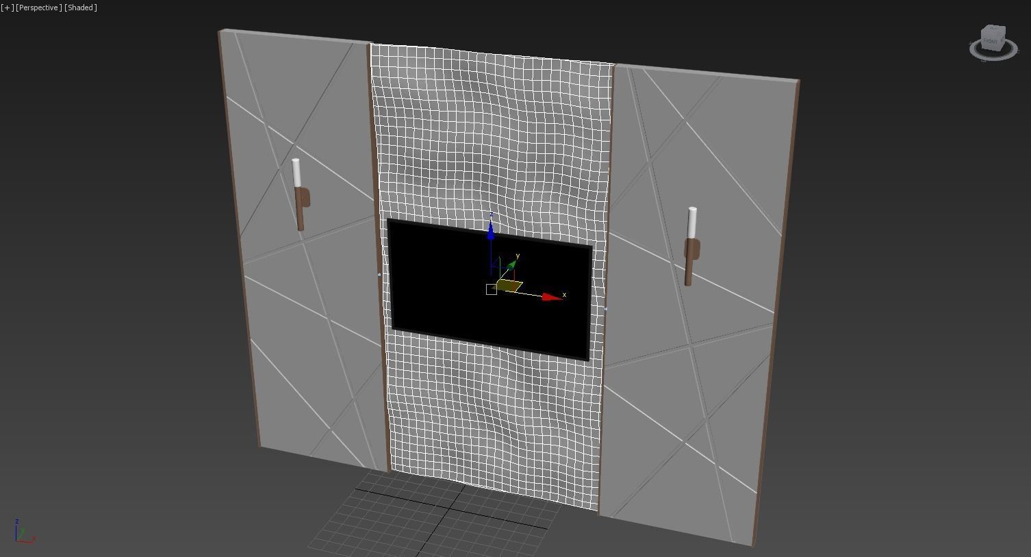 Wood and Stone Panel 3D model_3