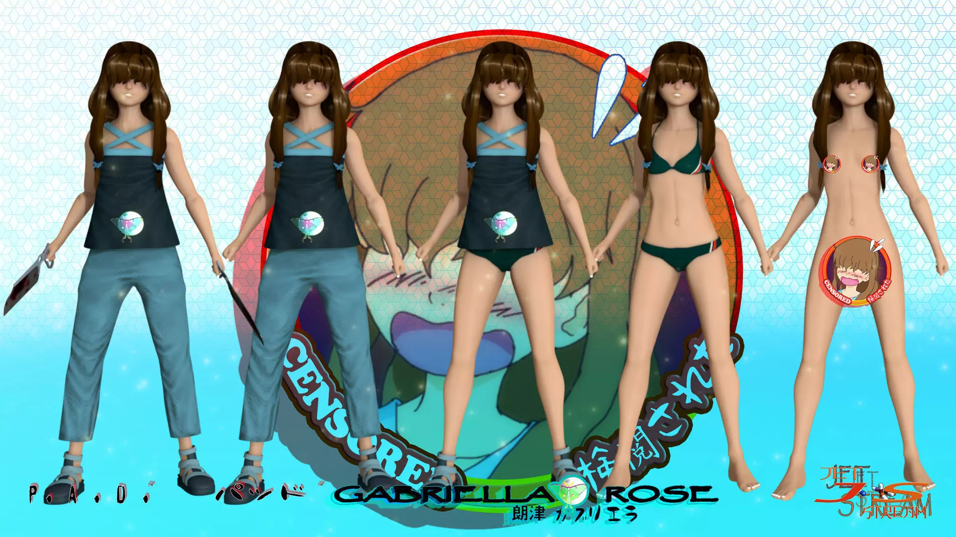 PBR Character Model-Gabriella Rose -Original Character- Low-poly 3D model_0