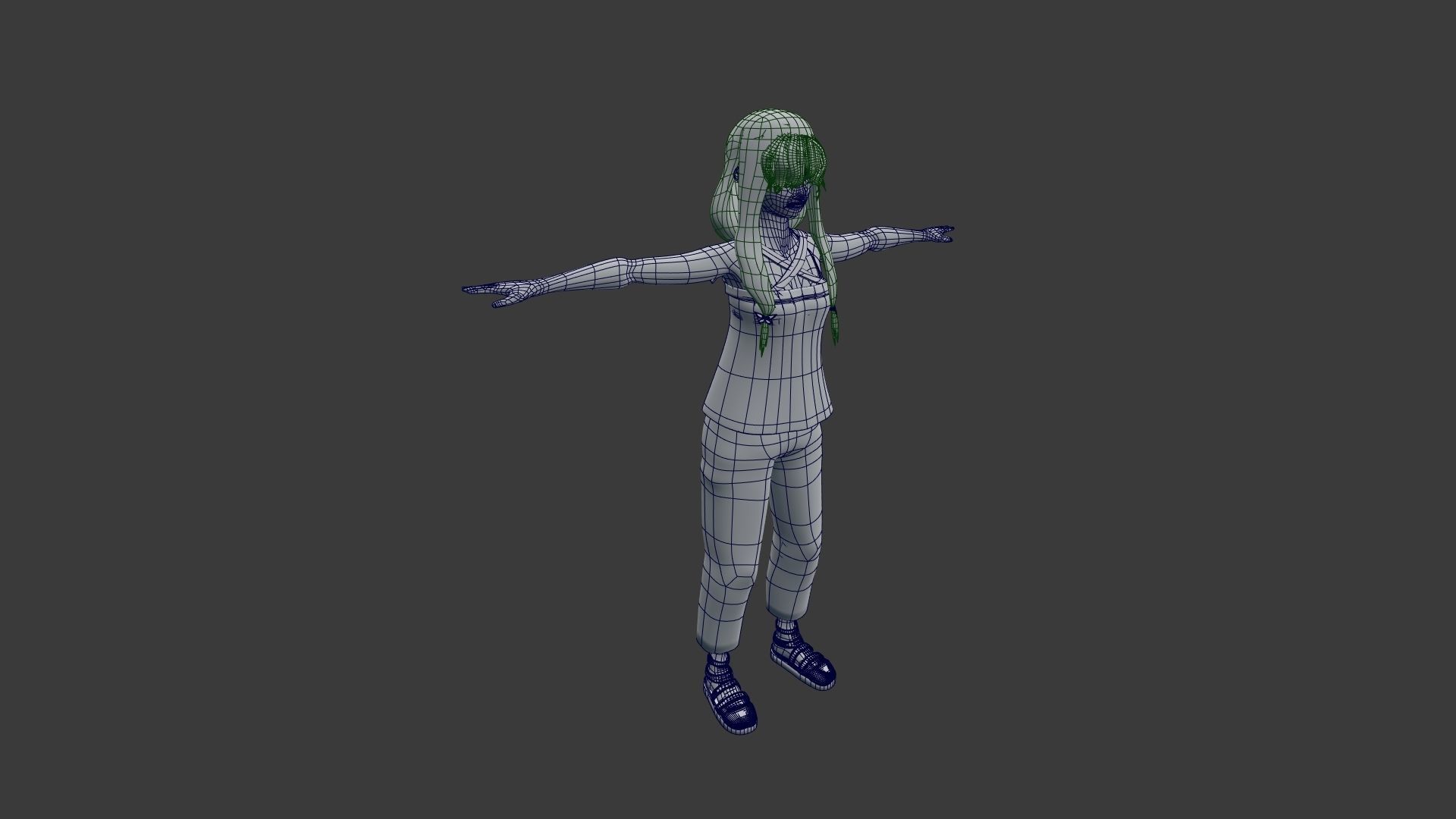 PBR Character Model-Gabriella Rose -Original Character- Low-poly 3D model_10